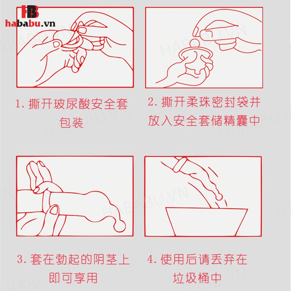 Bao cao su Olo Growth Soft Bead siêu mỏng hộp 10 chiếc chính hãng