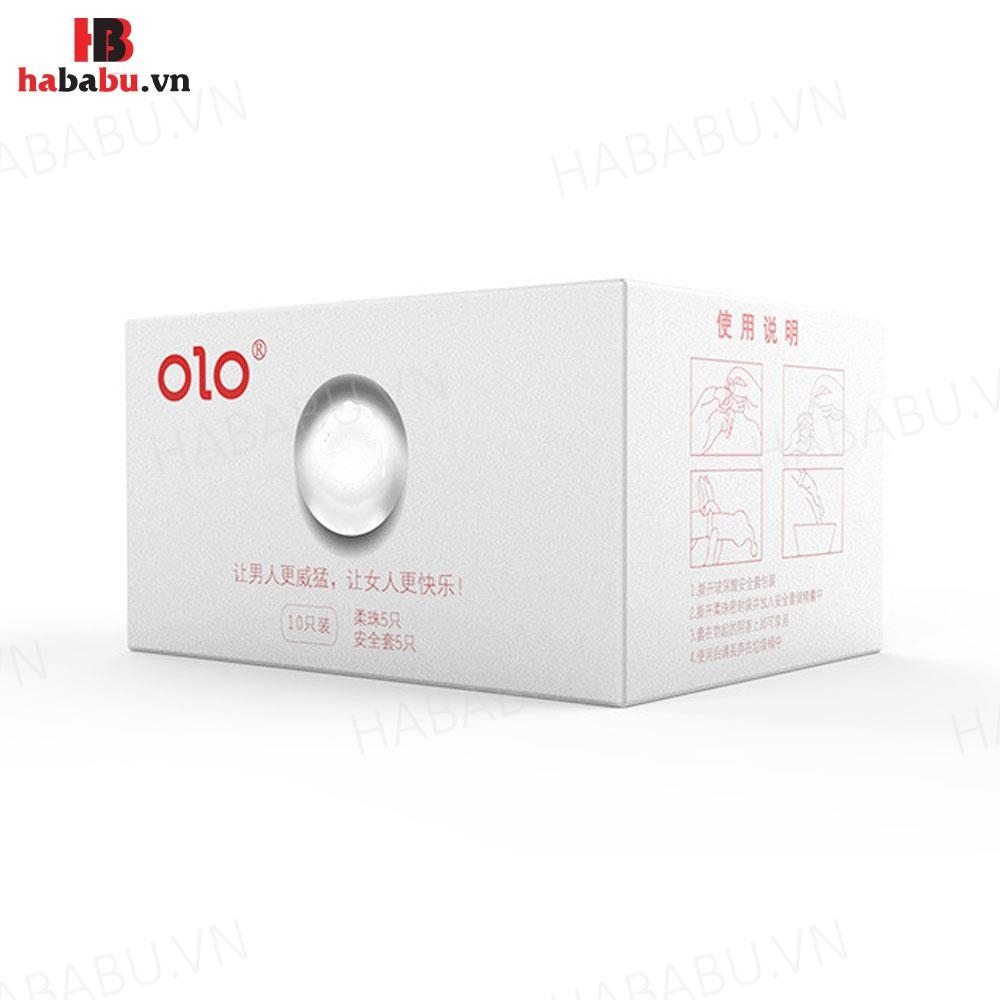 Bao cao su Olo Growth Soft Bead siêu mỏng hộp 10 chiếc chính hãng