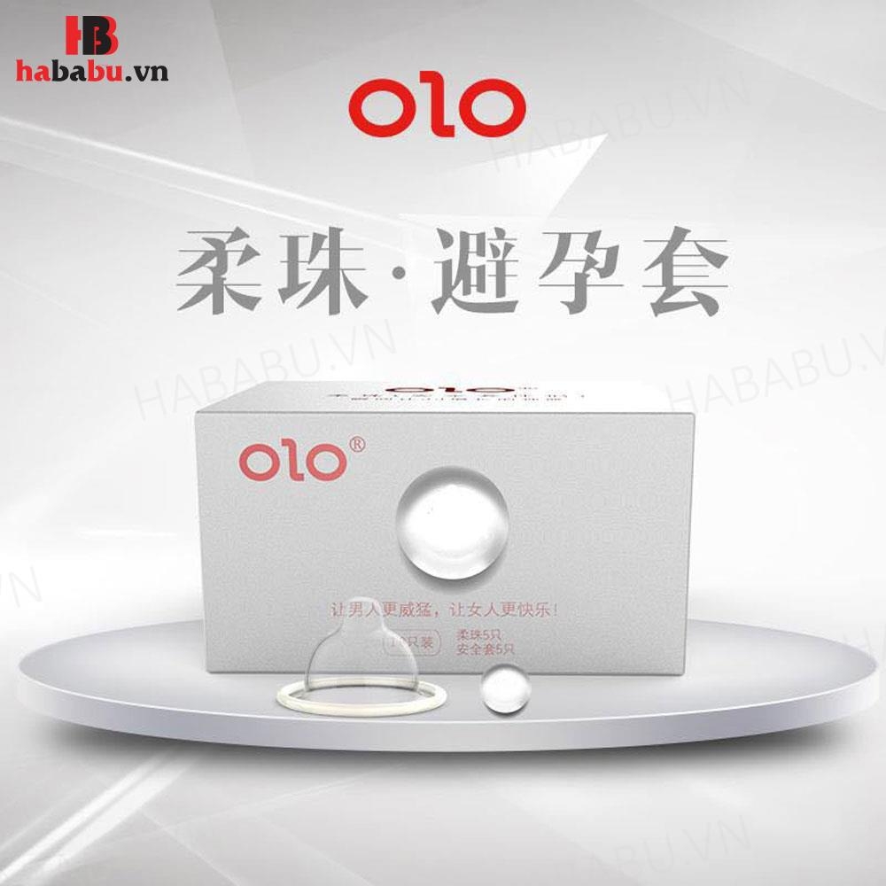 Bao cao su Olo Growth Soft Bead siêu mỏng hộp 10 chiếc chính hãng