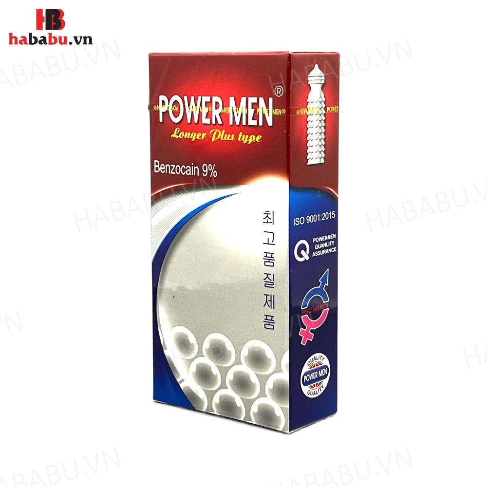 Bao cao su Powermen Ngọc Trai hộp 12 chiếc kéo dài thời gian chính hãng