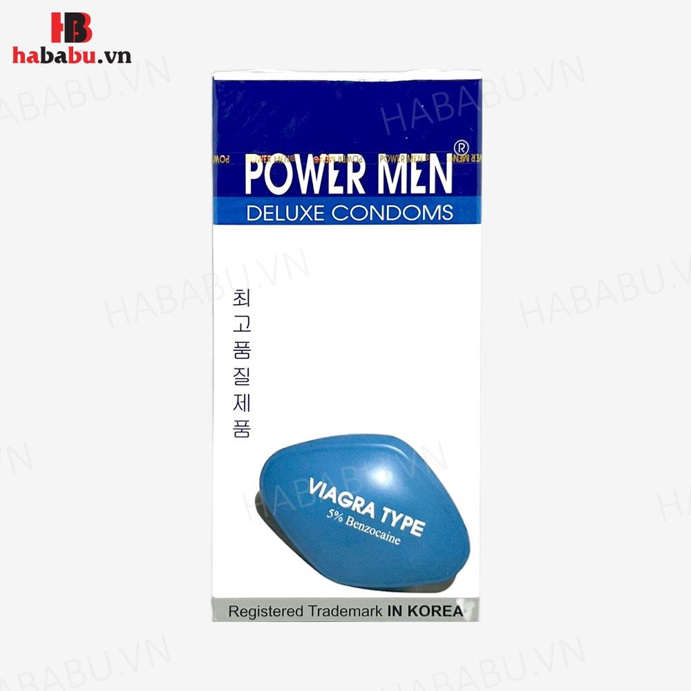 Bao cao su Powermen Viagra hộp 12 chiếc kéo dài thời gian chính hãng