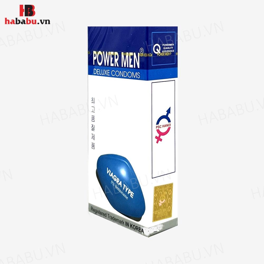 Bao cao su Powermen Viagra hộp 12 chiếc kéo dài thời gian chính hãng