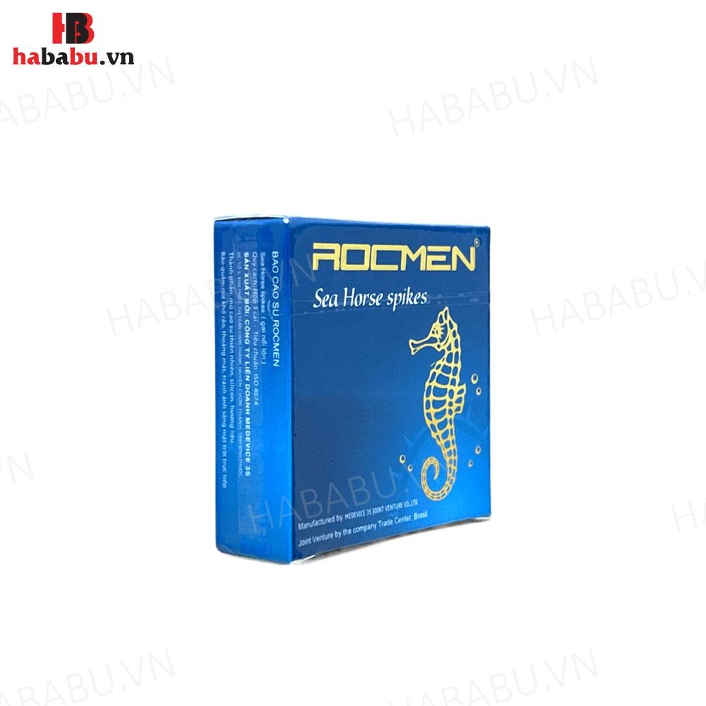 Bao cao su Rocmen Sea Horse Spikes hộp 3 chiếc tăng khoái cảm chính hãng