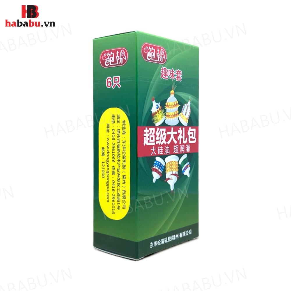 Bao cao su tăng khoái cảm Runbo Extra hộp 6 chiếc chính hãng