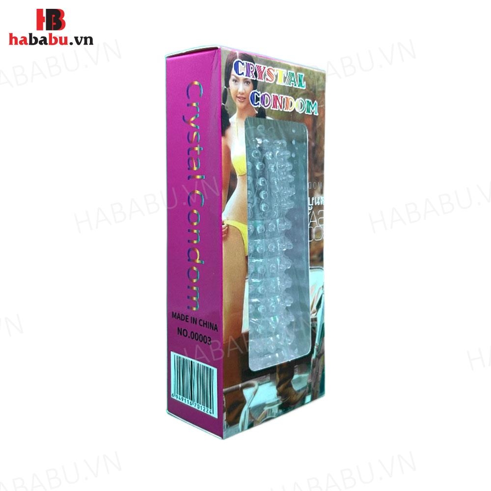 Bao cao su đôn dên Crystal Condom Gai Nhỏ tăng kích thước chính hãng