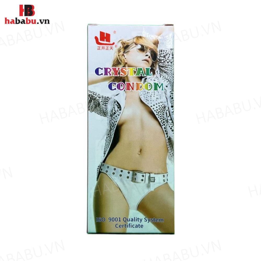 Bao cao su đôn dên Crystal Condom Gai Nhỏ tăng kích thước chính hãng
