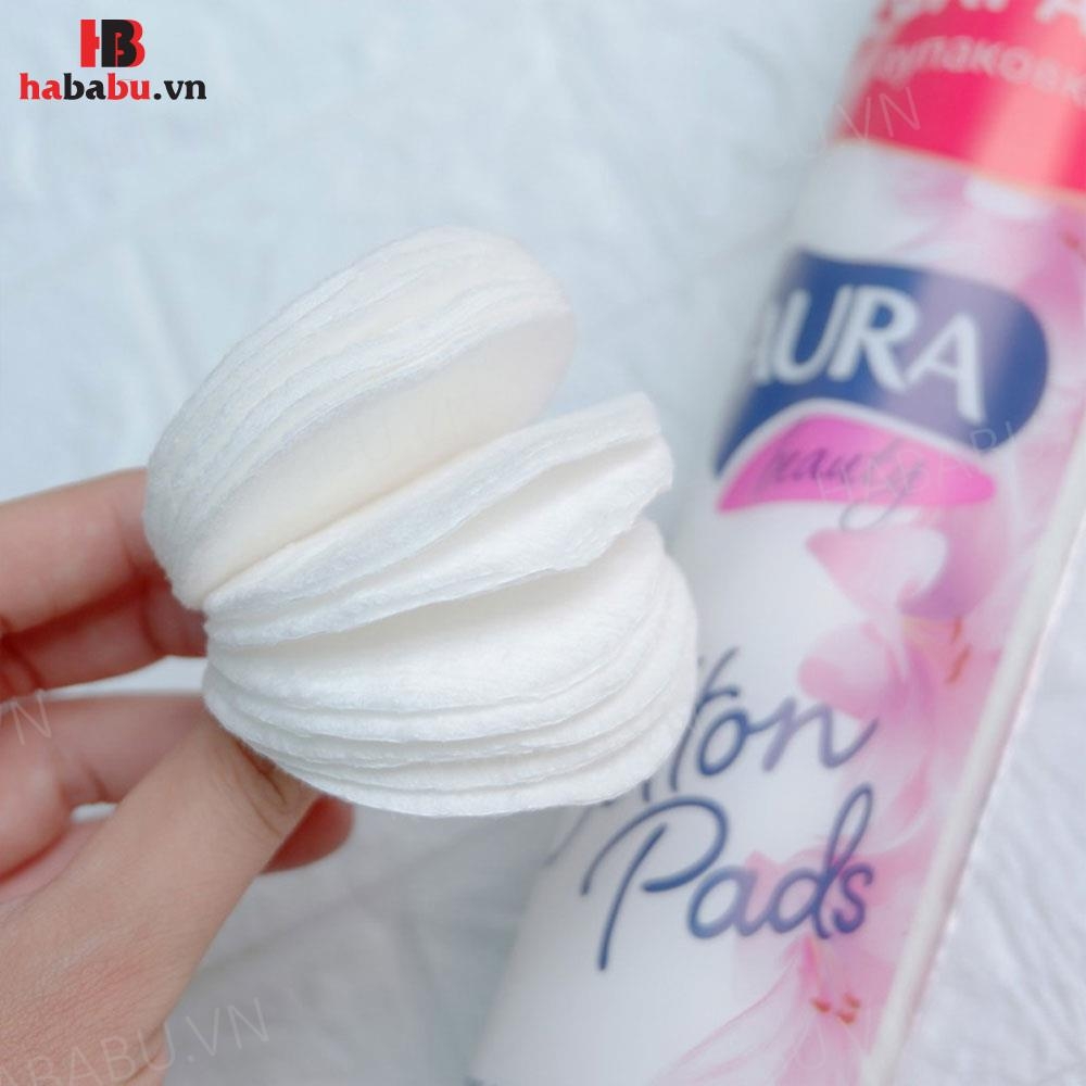 Bông tẩy trang Aura Plus Beauty Cotton Pads 150 miếng chính hãng
