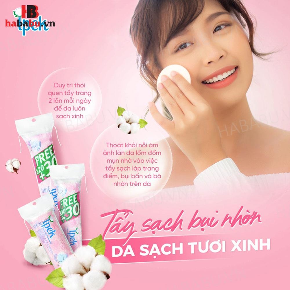 Bông tẩy trang Ipek Cotton Pads 150 miếng chính hãng