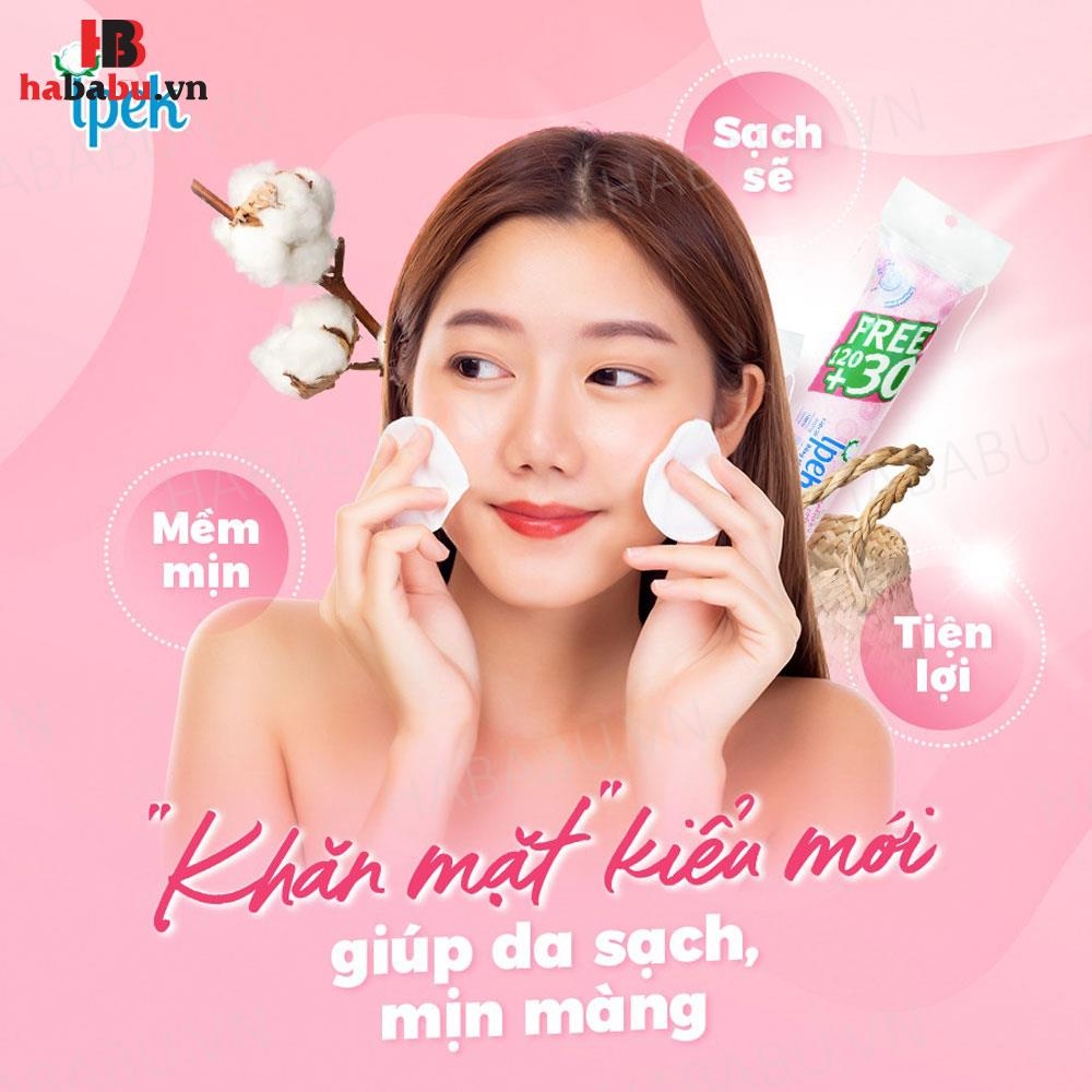 Bông tẩy trang Ipek Cotton Pads 150 miếng chính hãng