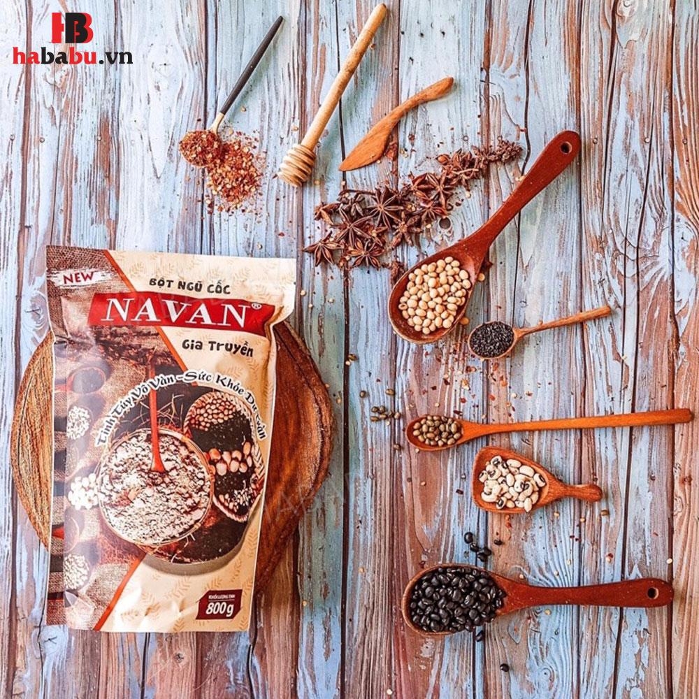 Bột ngũ cốc lợi sữa Navan 800gr chính hãng