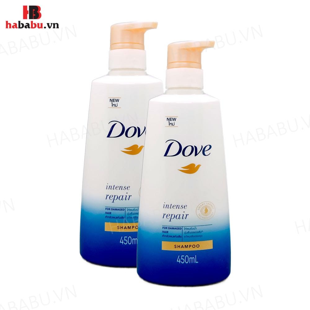 Dầu gội phục hồi tóc Dove Intense Repair Shampoo 450ml chính hãng