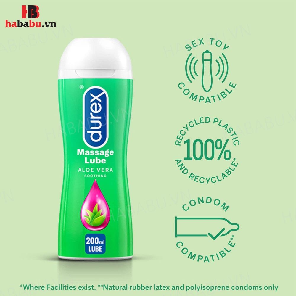 Gel bôi trơn Durex Play Massage 2in1 200ml chính hãng