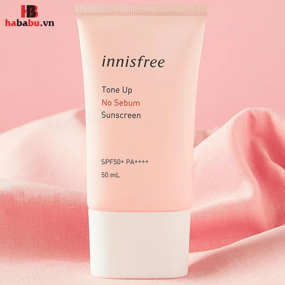 Kem chống nắng Innisfree Tone Up No Sebum SPF50+ 50ml chính hãng