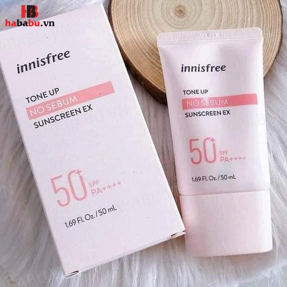 Kem chống nắng Innisfree Tone Up No Sebum SPF50+ 50ml chính hãng