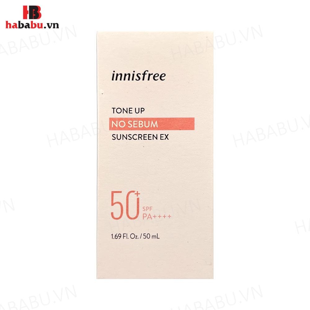 Kem chống nắng Innisfree Tone Up No Sebum SPF50+ 50ml chính hãng