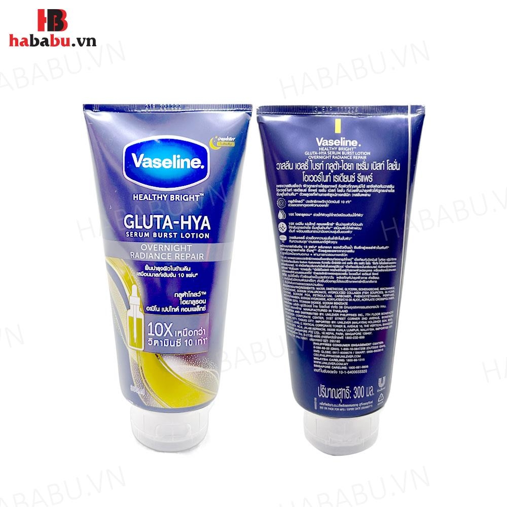 Sữa dưỡng thể Vaseline Gluta-Hya 10X Over Night 300ml chính hãng