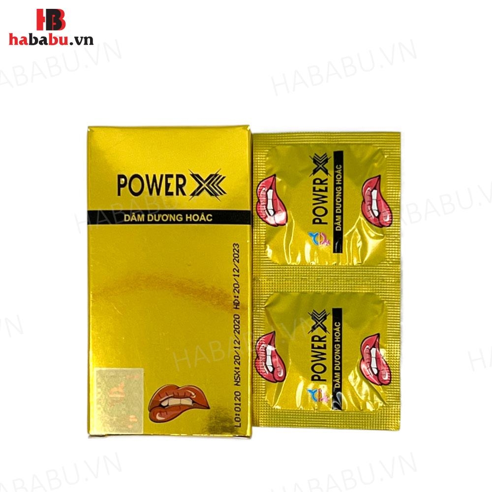 Tăng cường sinh lý Power X Dâm Dương Hoắc hộp 2 viên sủi cho nam chính hãng