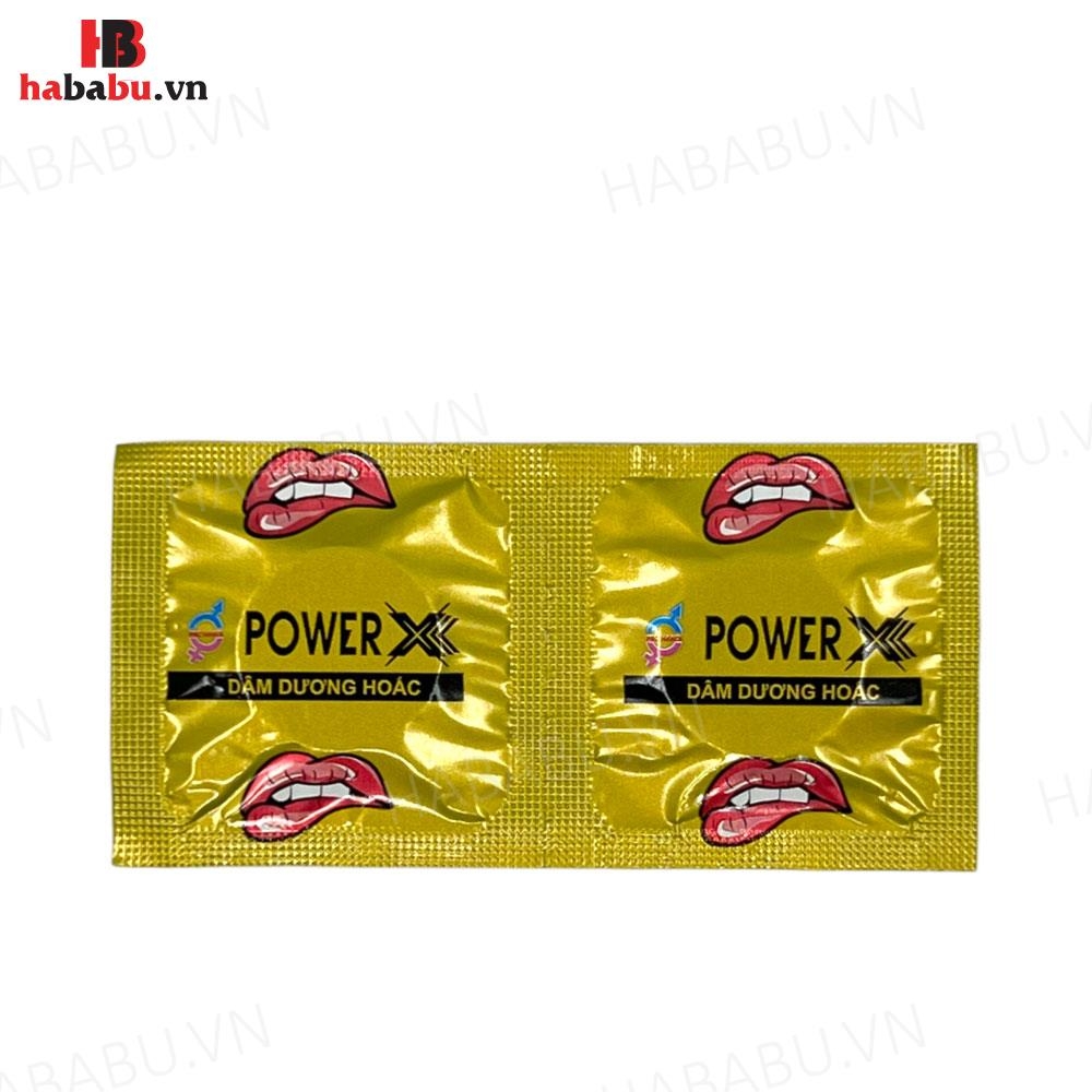 Tăng cường sinh lý Power X Dâm Dương Hoắc hộp 2 viên sủi cho nam chính hãng