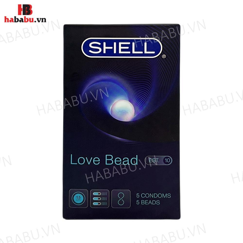 Bao cao su Shell Love Bead 5 Bi hộp 5 chiếc kéo dài thời gian chính hãng