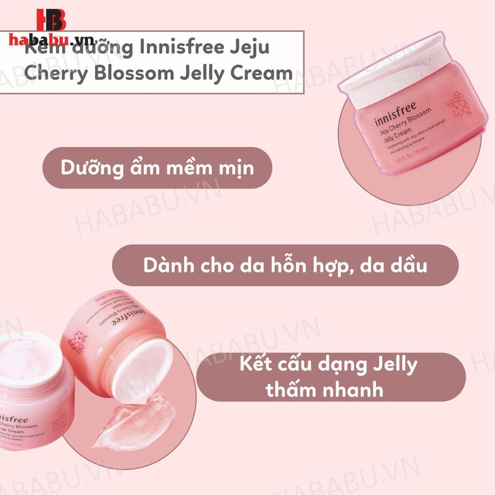 Kem Innisfree Jeju Cherry Blossom Jelly Cream 50ml chính hãng
