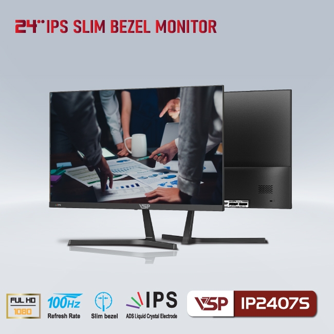 Màn hình VSP IP2407S (23.8 inch - IPS - FHD - 100Hz - 5ms - VGA - HDMI)