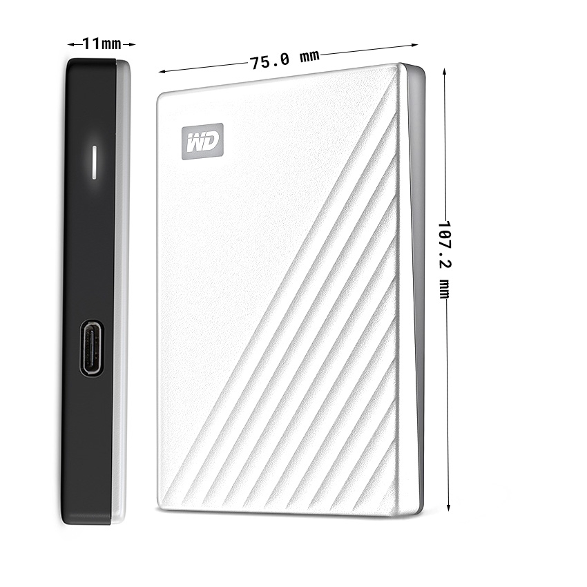 Ổ Cứng Di Động WD My PassPort Ultra Silver 2TB màu bạc 2.5 inch WDBC3C0020BSL-WESN