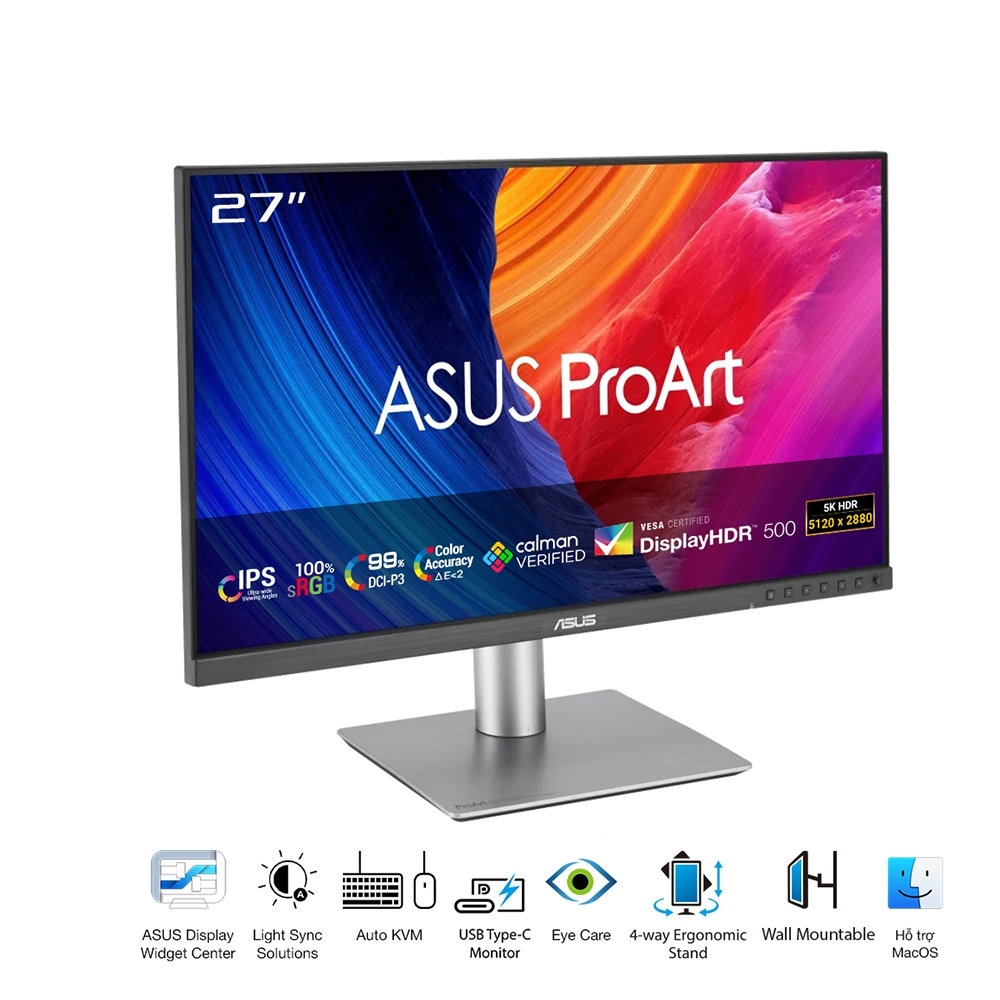 Màn Hình Đồ Họa ASUS ProArt PA27JCV (27 inch - IPS - 5K - 60Hz - 5ms - Speaker )