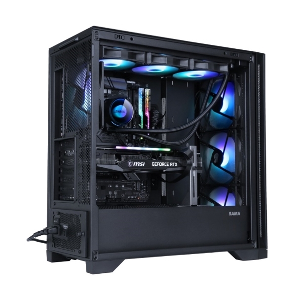 Vỏ máy tính Sama 4502 Black (ATX - 3 Fan ARGB)