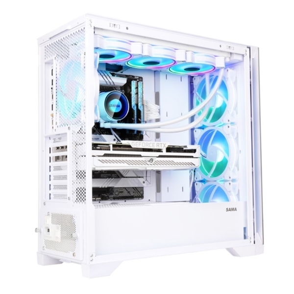 Vỏ máy tính Sama 4502 White (ATX - 3 Fan ARGB)