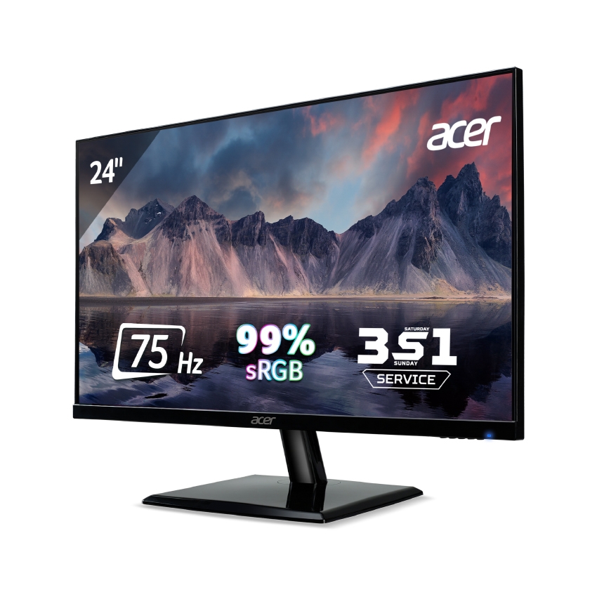 Màn hình máy tính Acer EK241Y 23.8, 1920x1080@75Hz, IPS, 4ms, 250nits, VGA, HDMI 1.4, 3Y UM.QE1SS.003