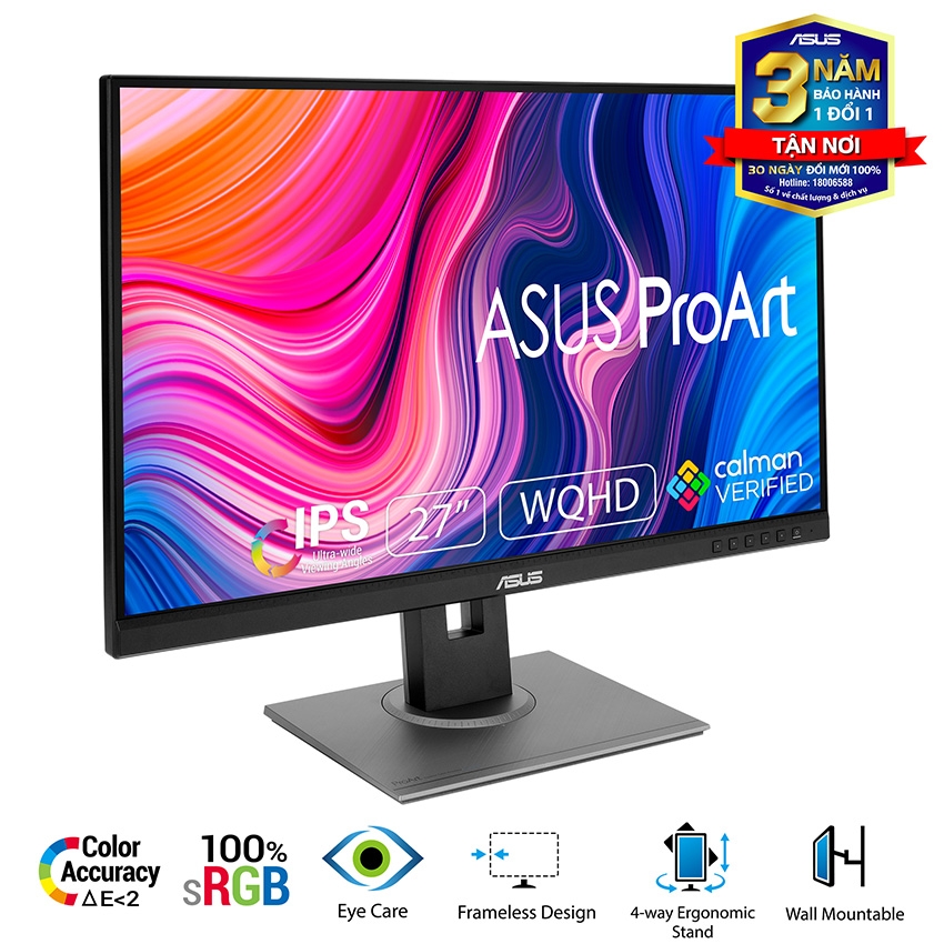 Màn hình máy tính ASUS ProArt PA278QV 27 inch 2K IPS - Chuyên đồ họa