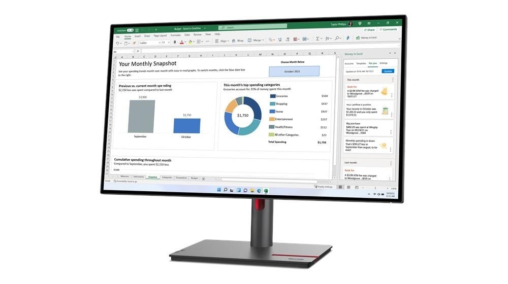 Màn hình Lenovo Think Vision P27q-30 63A2GAR1WW (27Inch/ 2K/ 4ms/ 60HZ/ 350cd/m2/ IPS)