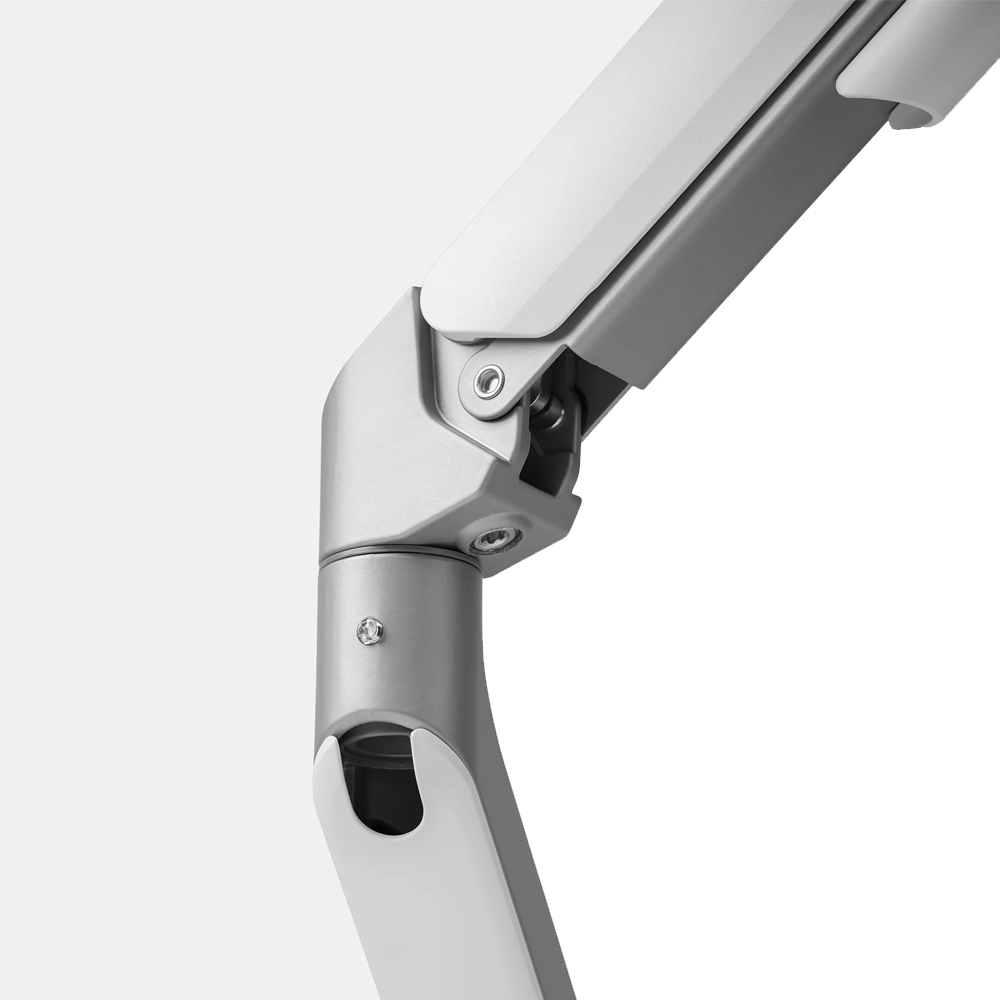 Giá treo màn hình HyperWork T6 Pro Dual 2025-SLV (2 màn hình/ 22inch - 32inch/ Xám trắng/ Gắn bàn)