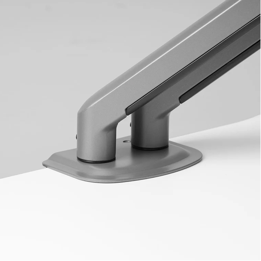 Giá treo màn hình HyperWork T6 Pro Dual 2025-GRY (2 màn hình/ 22inch - 32inch/ Xám đen/ Gắn bàn)