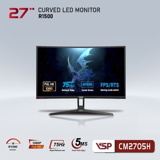 Màn hình cong VSP Thinking 27inch - CM2705H - Đen.