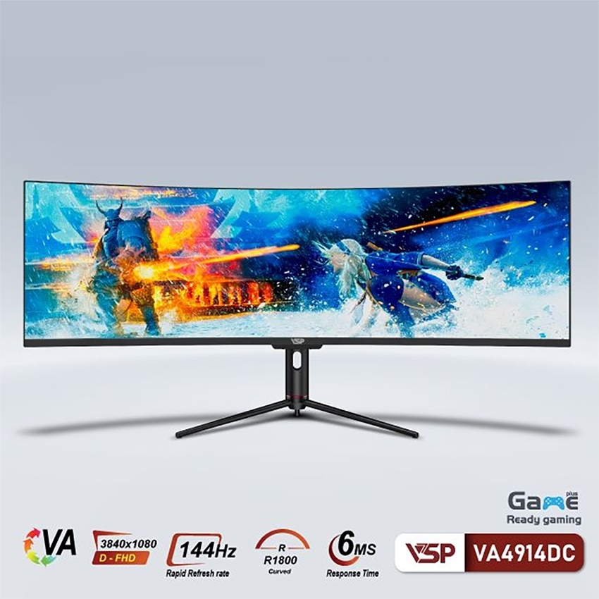 Màn hình VSP VA4914DC (49 inch/DFHD/VA/144Hz/6ms/Cong).