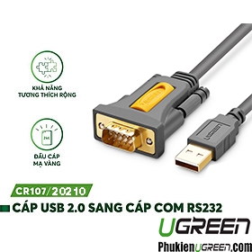 Cáp USB to Com RS232 DB9 Ugreen 20210 dài 1m