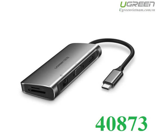 Hub USB C Multi HDMI 4K, Enthernet, USB 3.0, PD, TF, SD Ugreen CM179 40873