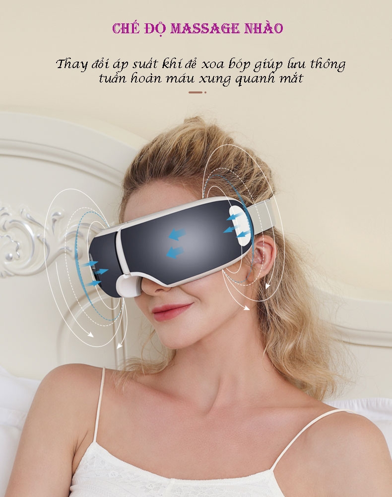 Máy massage mắt bằng áp suất khí có tích hợp kết nối bluetooth nghe nhạc thư giãn KD813B