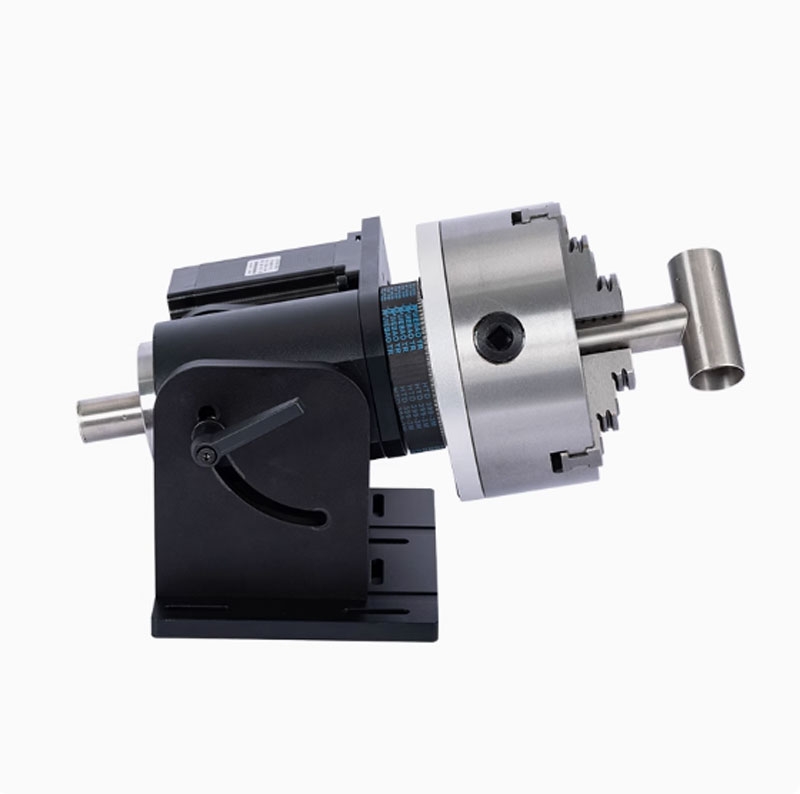 Bàn xoay điện gắn đầu mâm cặp xoay 360 độ độ chính xác cao dùng định vị chi tiết tạo đường hàn theo đường tròn
