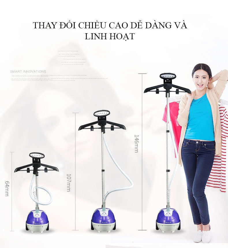 Bộ bàn ủi hơi nước đứng cao cấp Chigo ZD168