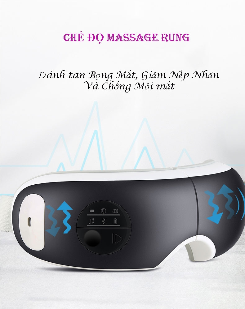 Máy massage mắt bằng áp suất khí có tích hợp kết nối bluetooth nghe nhạc thư giãn KD813B