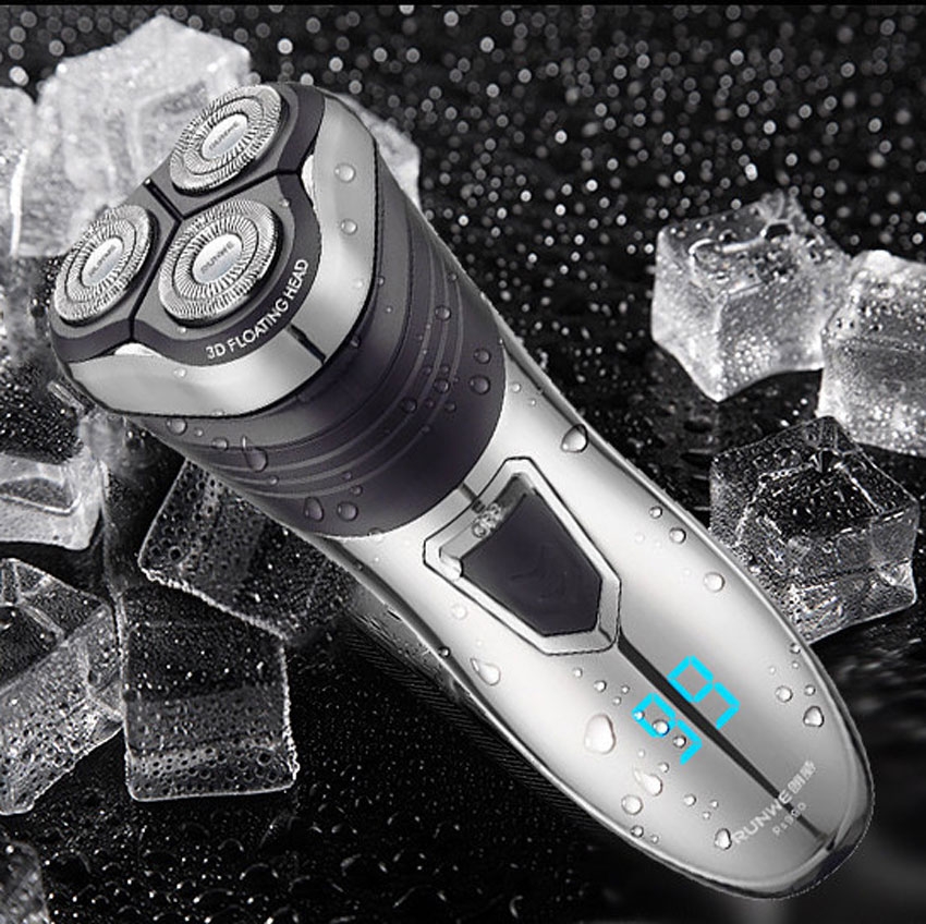 Máy cạo râu cao cấp RUNWE RS990, cạo khô ướt, chống thấm toàn thân - hàng chính hãng