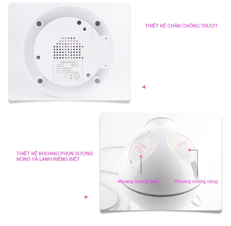 Máy xông hơi mặt ion nóng lạnh giúp trẻ hoá da cao cấp KD23313 - hàng chính hãng