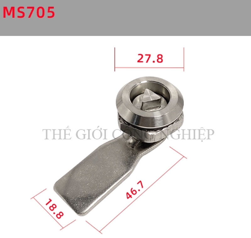 Khóa tủ điện inox 304 MS705 – dạng tam giác, dạng một rãnh, khóa trụ, khóa nắp thùng rác, khóa chuyển cam