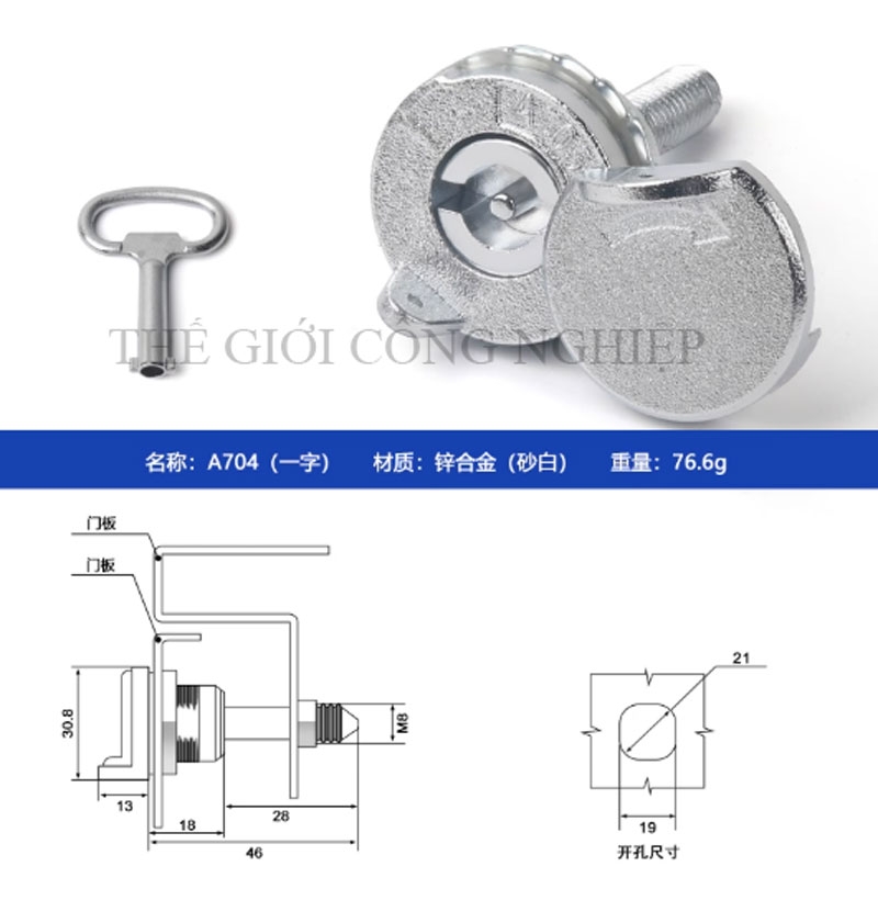 Khóa tủ điện inox A705/A705-3A – Khóa trụ, khóa cam, khóa tam giác đa năng cho tủ điện