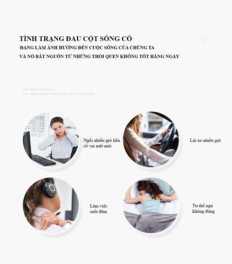 Máy massage toàn thân mini K-SKIN KD819 giảm đau mỏi vai gáy cột sống cổ cột sống lưng giảm đau cơ căng cơ