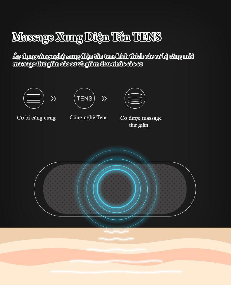 Máy massage toàn thân mini K-SKIN KD819 giảm đau mỏi vai gáy cột sống cổ cột sống lưng giảm đau cơ căng cơ