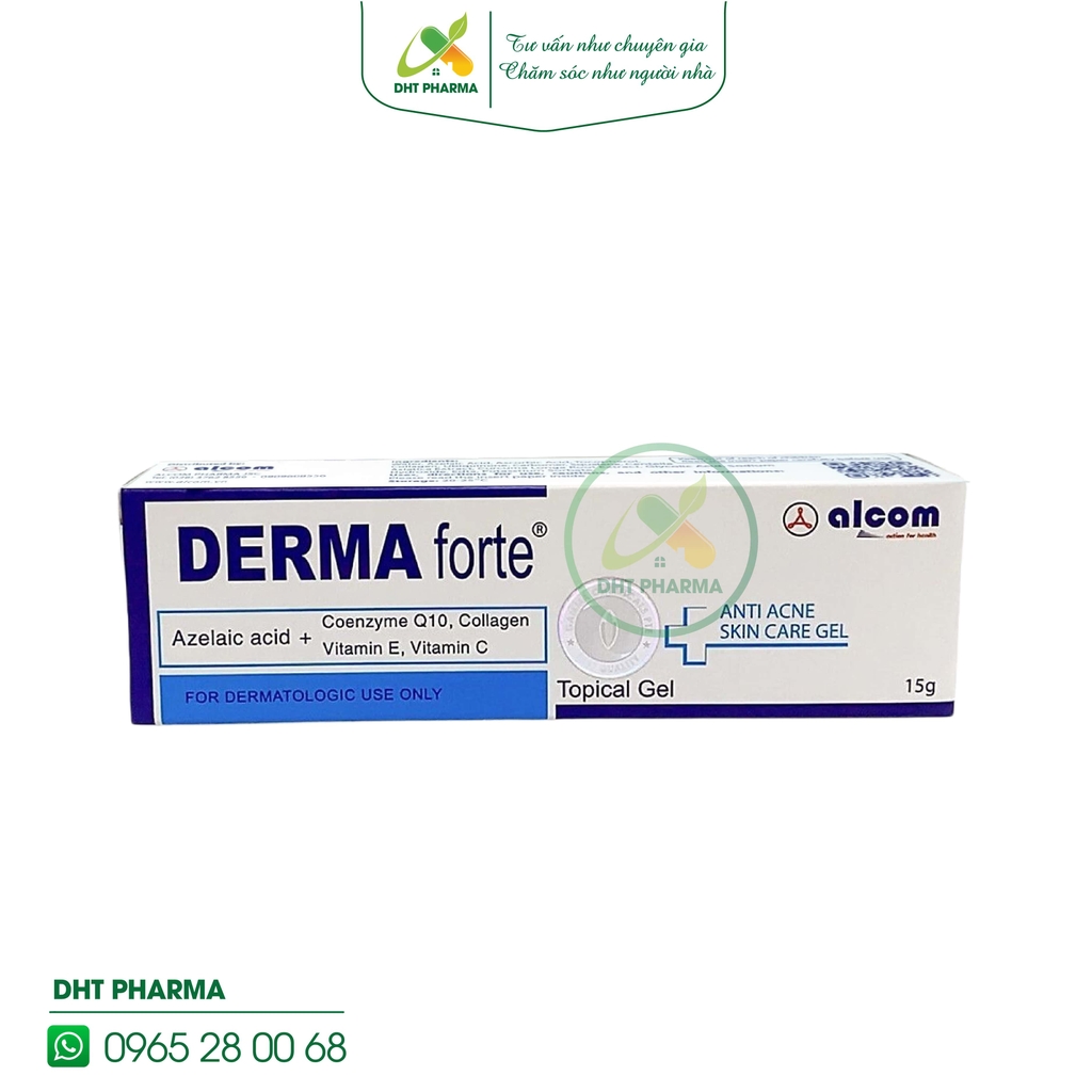 DERMA Forte gel giảm mụn ngừa thâm mờ sẹo (Tuýp 15g)