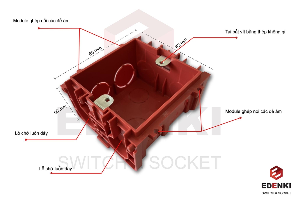 Ưu điểm của đế âm tường EDENKI là gì?